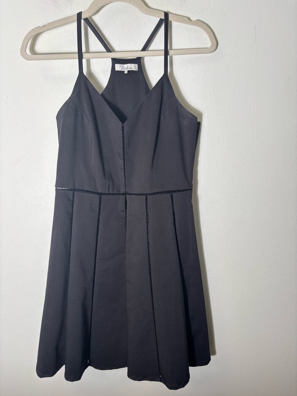Parker Black Strappy A-Line Party Dress Sz S